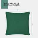 Pack of 2 Outdoor Throw Pillows 18x18 Inch, Water-Repellent & Fade Resistant Patio Pillows with Inserts, All Weather Decor for Patio Furniture Garden Couch Poolside, Green