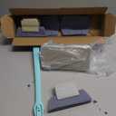 Window Screen Cleaner & Track Cleaning Kit – Mesh Screen Cleaning Brush + 3 Groove Brushes & 6 Replacement Cleaning Cloths – 14.8″ Detachable Long-Reach Handle, Wet & Dry Dual-Use