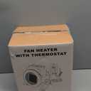 1500W Greenhouse Heater with Thermostat, 3 Modes Outdoor Heater with Overheat Protection, 3s Fast Heating, Portable Outdoor Electric Heaters for Green House, Garage, Grow Tent, Patio, Orange