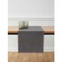 Solino Home 100% Pure Linen Table Runner Evergreen, Fringe 14 x 108 in Long
