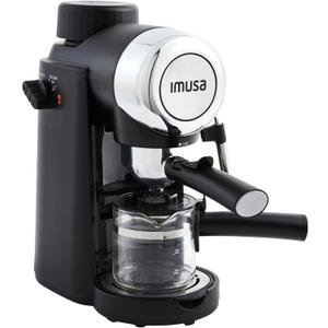 Imusa 4 Cup Epic Electric Espresso/Cappuccino Maker (Cafe Cubano, Cortadito, Colada, Cafe con Leche), Black