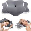 Ergo Pillow for Sleep Apnea, Neck Pain, and Snoring Relief | Cervical Neck Pillow for Side Sleepers | Orthopedic Memory Foam with Ergonomic Support (Gray)