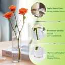 Hewory Cylinder Glass Bud Vases: Set of 12 Small Clear Skinny Single Flower Vase for Centerpieces - Minimalist Bulk Vases for Wedding Birthday Bridal Shower Party Events Table Decor, 5.91"(H)1.8"(D)