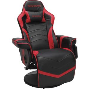 Respawn 900 Console Gaming Recliner with Footrest and Lumbar Support - Comfortable Ergonomic Gaming Chair with Headrest, No Wheels, Reclining, Heavy Duty, Racing Style Video Game Chairs - Red