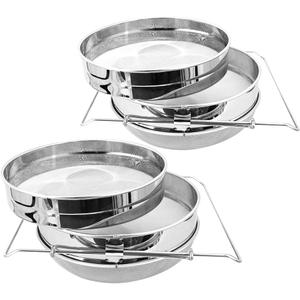 2Set Stainless Steel Honey Strainer, Double Sieve Honey Filter, Honey Extractor Equipment for 5 Gallon Bucket Honey,Beekeeping Equipment Tools