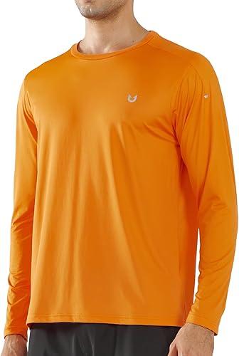 Northyard Men's Athletic Tops Shirts Orange 2XL