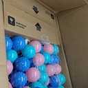 Step4Fun Inflatable Bounce House, Kids Castle Slide Bouncer for Children Jumping Outdoor and Indoor Party, Baby Backyard Water Jumper Toy with Blower, Ball Pit Pool, Ideal Gifts（112 x 98 x 65”）