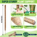 2 x Plant Sticks Support Tall Large Moss Pole Monstera Plant Support 48 Inch (1 Pack), Bendable Tall Moss Pole for Plants, Indoor Climbing Pole, Easy to Shape and Use