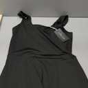 OFEEFAN Athletic Dress for Women Mini U Neck Sleeveless Built in Shorts with Pockets Tennis Golf Graduation (Black) M