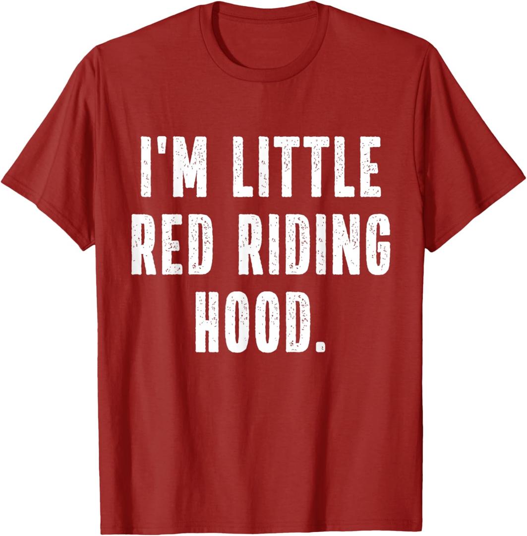 I'm Little Red Riding Hood Instant Lazy Halloween Costume T-Shirt Small