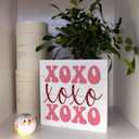 Valentine Wood Sign, Pink XOXO, Indoor Decor, Rustic Style, Tabletop, Bedroom, Living Room, Office