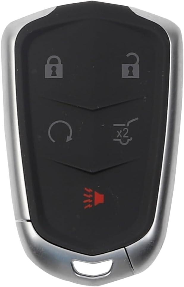 Dasbecan Key Fob Keyless Entry Compatible with Cadillac XT4 XT5 XT6 2020 2021 2022 2023 Smart Remote Control Replacement 5 Buttons Replace# FCC ID: HYQ2ES P/N:13522879 3544052 433 MHz