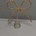 Generic Christmas Tree Topper,Gold Glass Rhinestone Bow Tree Topper,Xmas Holiday Tree Top Decoration for Indoor Outdoor Home Room Party (Gold)