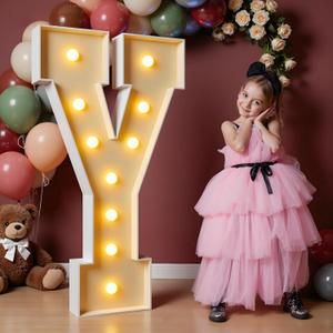 imprsv 4FT Marquee Letters Large Light Up Letters for Birthday Party Decor Wedding Decorations, Marquee Y for Party Decoration Large Signs Arch Kit Decorations
