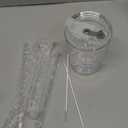 13oz/400ml Glass Water Tumbler with Straw and Lid Sealed Carry On Thick Wall Iced Coffee Cup Glass Cup for Water, Iced Tea Fruit Juice Etc(Aurora White