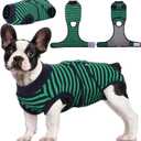 Kuoser Recovery Suit for Dogs Cats After Surgery, Professional Pet Recovery Shirt Dog Abdominal Wounds Bandages, Substitute E-Collar & Cone,Prevent Licking Dog Onesies Pet Surgery Recovery Suit (M (Back:13.4-16.1'', Weight:14-25 LB))