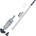 Intex Handheld Pool Vacuum Cleaner Rechargeable 94 Inch Telescoping Shaft and 2 Interchangeable Brush Heads for Above Ground Swimming Pool and Spa