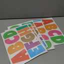 5 x 4 Inch Large Letter Stickers,117 Pieces Self Adhesive Cute Alphabet Sticker for Mailbox, Door, Truck and Outdoor, Waterproof Vinyl Symbol Stickers for DIY12 Sheets Gold