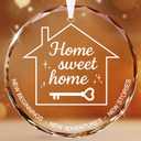 House Warming Gifts New Home, Housewarming Gifts for Women, Men, Couple, Homeowner, New Home Gift Ideas - Glass Christmas Ornament