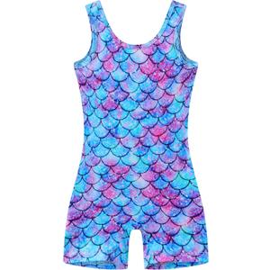 LUOUSE Gymnastics Leotards for Girls With Shorts,Kids Dance Unitards Biketards