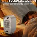 Space Heater, Portable Heater for Indoor Use, Small Electric Heaters with Overheat & Tip-Over Protection, Mini Desk Heaters for Office Bedroom Bathroom, Compact & Efficient Heating, White