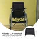 Wheelchair Backrest Extension with Breathable Mesh Fabric and Tall Headrest Attachment for Manual Wheelchairs 15.75 X 14.17 Inches Support for Seniors and Disabled Users