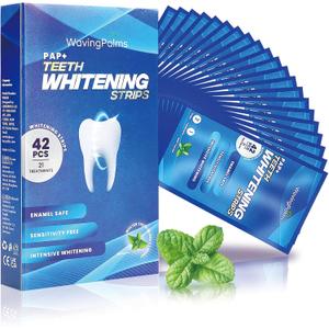 Professional Whitening Strips for Sensitive Teeth:Hydrogen Peroxide-Free Treatments - Effective & Gentle Dental Whitener (42 Count (Pack of 1), Mint)