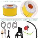 GX160 GX200 Carburetor Compatible with Honda GX120 GX140 GX 160 GX168 GX200 5HP 5.5HP 6.5HP Engine, GX160 Carburetor + Recoil Starter + Ignition Coil + Air Filter Tune Up Kit
