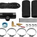 11408 Auxiliary Fuel Tank Install Kit Compatible with Gravity Fueled Auxiliary Fuel Tank for 2013-18 Dodge Ram 1500/2500/3500 Black