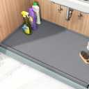 TigeJoy 34" x 22" Under Sink Mats for Kitchen Waterproof, Leak-Proof Silicone Mat Sink Protector and Cabinet Liner, Kitchen Essentials Organizer and Storage, Boot or Shoe Tray, Pet Feeding Mat (Dark Gray)