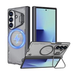 Nillkin for Samsung Galaxy Z Fold 7 Case, Compatible with MagSafe, [Hinge Protection] [Adjustable Camera Kickstand] Slim Magnetic Anti-Yellow Phone Case Cover for Galaxy Z Fold 7 - Clear Black