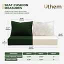 Outdoor Loveseat Cushion Set 46 x 24 inch Waterproof Oxford UV Resistant and Fade Resistant Patio Furniture Cushion, Deep Seat Cushions for Patio Couch, Bench and Swing Chair, Green1#