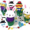 Funiverse Easter Egg Decorating Kit Bulk 18 Sets - Mess Free Foam Stickers for Kids, Over 700 Pieces Self-Adhesive Craft Pieces (Eggs Not Included)