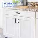 JOY DECOR 10 Pack Kitchen Cabinet Pulls with 3 Inch Hole Center, Matte Black Stainless Steel Cabinet Handles, Kitchen Drawer Pulls Hardware