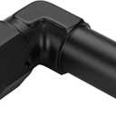 10AN Female to 3/4 Barb 90 Degree Hose Fitting Adapter Swivel Aluminum Black