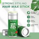 2 x Hair Wax Stick for Strong Hold & Flyaway Control - Edge Control Slick Back & Frizz-Free Styling Gel for Women, Men, Teen Girls & Kids - Natural Beeswax Smoothing Stick Wax for All Hair Types (2.7 Oz) (2.7 Ounce (Pack of 1))