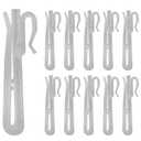 12 Pcs Plastic Curtain Hooks, Adjustable Pinch Pleat Hooks, Ratchet System Pinch Pleat Curtain Hooks for Window Curtain, Door Curtain and Shower Curtain (85mm/3.35inch)