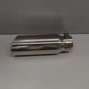Exhaust Pipe Tail Pipe 3" Inlet Exhaust Tip Coated Bolted Exhaust Tailpipe Tip Truck Muffler System Decorate Exhaust Tip (Color : Silver)