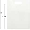 Choice Marts Merchandise Bags White Color 100 Count 9"x12" Size 1.5Mil Thick With Handles