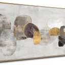 SDYA Gray Abstract Wall Art Decor 30x60 Inch Large Gold Wall Art Modern Artwork for Living Room Bedroom Office Wall Accents, 29"x58"