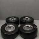 Amazon.com: 9x3.50-4" Flat Free Lawn Mower Tire and Wheel Smooth Tire with Rim for Commercial and Residential Walk-Behind Lawnmowers, Hand Trucks, Garden Carts and Trailers | 4" Centered Hub | Bore ID 3/4" 4PCS : Patio, Lawn & Garden