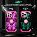 Miqala Compatible with iPhone 16 Pro Max Case,Glow in The Dark Three Layer Heavy Duty Shockproof Hard Plastic Bumper+Soft Silicone Protective Case for iPhone 16 Pro Max 6.9 inch,All Purple