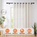 3 x Black Curtain Rods for Windows 36"- 48", Decorative Drapery Rod Adjustable by Splicing, 5/8 inch Small Curtain Rod for Bedroom, Living Room, Kitchen and Outdoors