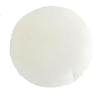 Jiyohai White Round Throw Pillow, 18" Soft Dutch Velvet Round Decorative Throw Pillow Floor Pillow Cushion Circle Pillow for Couch Sofa Bed Chair Car Office Living Room