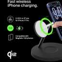 Belkin MagSafe-Compatible iPhone Charger, 3-in-1 Wireless Charging Station, Qi2-Certified 15W Wireless Charge for Apple iPhone 17 Series, Apple Watch, AirPods w/Non-Slip Base, 40W Included - Black