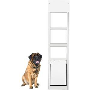 Extra Large Dog Door for Sliding Door, XLarge Dog Door for Sliding Glass Doors, Adjustable Height 81.69" to 86.61