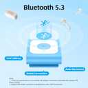 AGPTEK 64GB Clip MP3 Player with Bluetooth, A53PL Portable Music Player with FM Radio, Shuffle, No Phone Needed, for Sports (Blue)