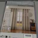 Faux Linen 100% Blackout Curtains for Bedroom, Blackout Curtains 72 Inches Long, White Lined Room Darkening Curtains, Curtain Grommets Drapes, Thermal Curtains (2 Panels, Light Grey)