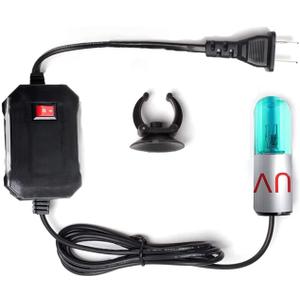 3W Aquarium Clean Light Fish Tank Algae Clean Light Green Water Clean Fish Tank Water Clean Lamp for Sump Pond Filter Tank (3W without Timer)