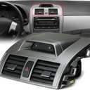 Dasbecan Center Dash A/C Outlet Air Vent Panel Dasboard with Clock Compatible with Toyota Corolla 2009-2013, AC Vent Trim Bezel Frame Cover, Replaces# 55670-02340 5567002340